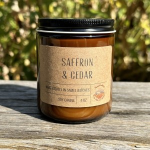 Safron & Cedar 8 oz Candle