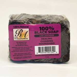 African Black Soap Bar Lavender 5 oz